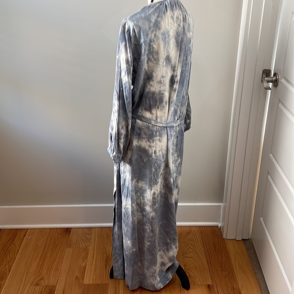 Zara Linen Blend Tie Dye Midi Dress - Picture 9 of 13